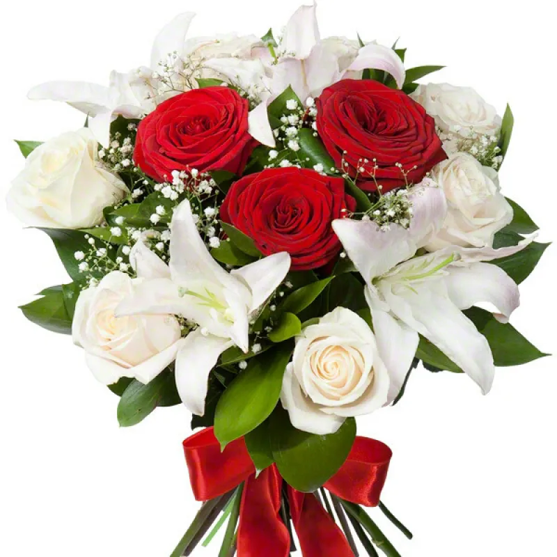 Букет из роз и лилии, доставка Борисоглебск